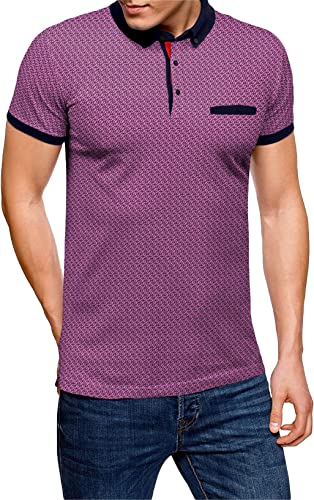 Men's Short Sleeve Polo Shirts with Front Pocket